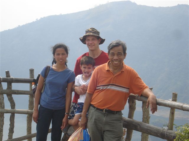 Family on Mt. Taal crater